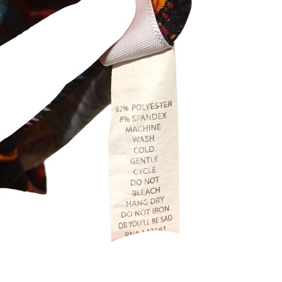 LulaRoe‎ Navy Blue orange yellow Pattern Leggings - Picture 4 of 4